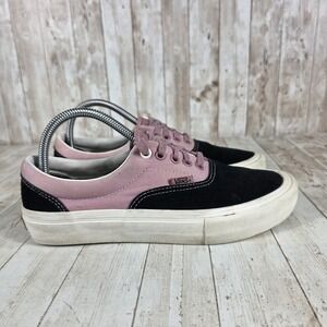 Vans Era Pro Pink Black Floral Canvas Suede Skate Shoes Women Size 7‎